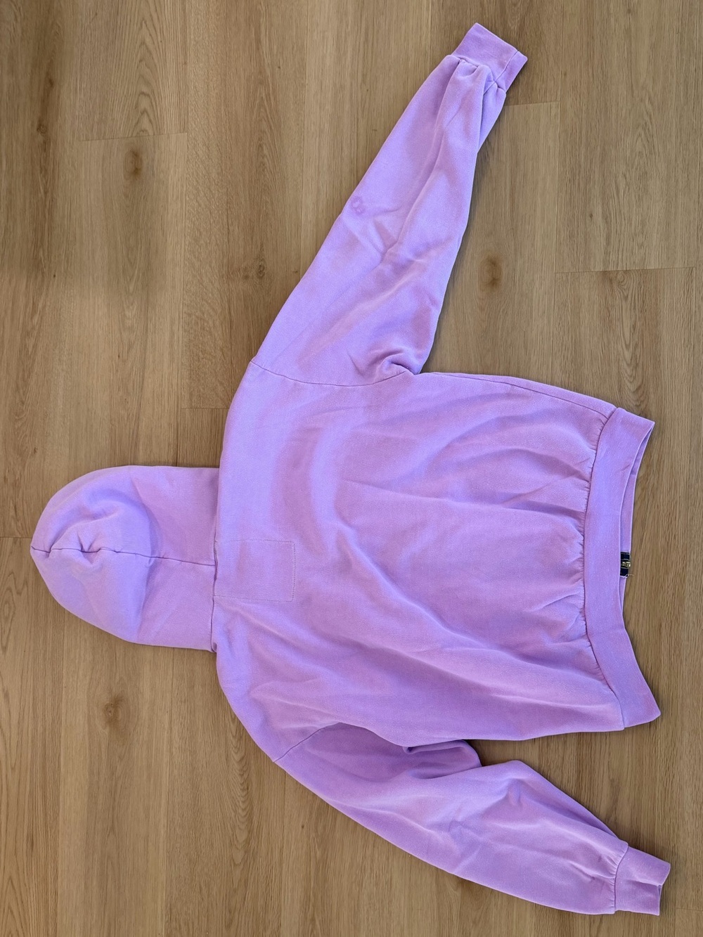 Aviator Nation Lavender Zip Hoodie with Rainbow Chest Stripes